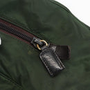 PRADA Chain Tote Bag Nylon Khaki Silver Auth am10142-17