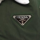 PRADA Chain Tote Bag Nylon Khaki Silver Auth am10142-18