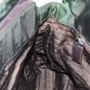 PRADA Chain Tote Bag Nylon Khaki Silver Auth am10142-22