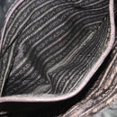 PRADA Chain Tote Bag Nylon Khaki Silver Auth am10142-23