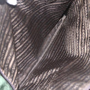 PRADA Chain Tote Bag Nylon Khaki Silver Auth am10142-24