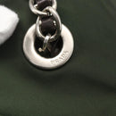 PRADA Chain Tote Bag Nylon Khaki Silver Auth am10142-10