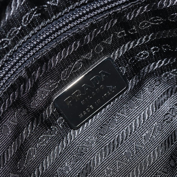 PRADA Hand Bag Nylon Bordeaux Silver Auth am10143