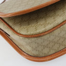 CELINE Macadam Canvas Shoulder Bag PVC Beige Gold Auth am10146-14