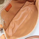 CELINE Macadam Canvas Shoulder Bag PVC Beige Gold Auth am10146-10