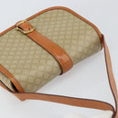 CELINE Macadam Canvas Shoulder Bag PVC Beige Gold Auth am10146-6