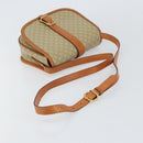 CELINE Macadam Canvas Shoulder Bag PVC Beige Gold Auth am10146-7