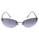 CHANEL Sunglasses metal Purple CC Auth am10147-2