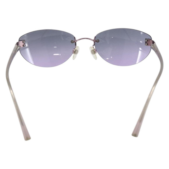 CHANEL Sunglasses metal Purple CC Auth am10147