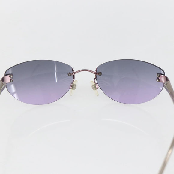 CHANEL Sunglasses metal Purple CC Auth am10147