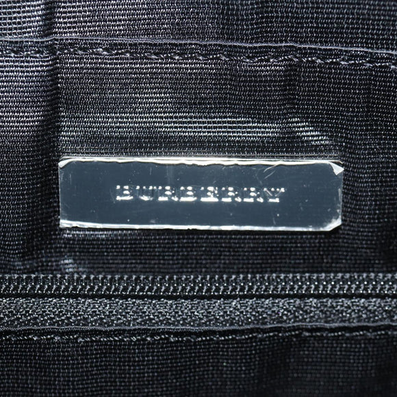 BURBERRY Nova Check Tote Bag Canvas Beige Silver Auth am10150V