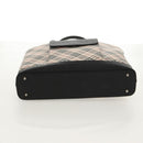 BURBERRY Nova Check Tote Bag Canvas Beige Silver Auth am10150V-5