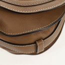 Chloe Mercy Shoulder Bag Leather Beige Gold Auth am10151-17