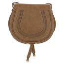 Chloe Mercy Shoulder Bag Leather Beige Gold Auth am10151-13