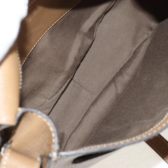 Chloe Mercy Shoulder Bag Leather Beige Gold Auth am10151