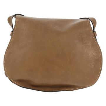 Chloe Mercy Shoulder Bag Leather Beige Gold Auth am10151 - 0