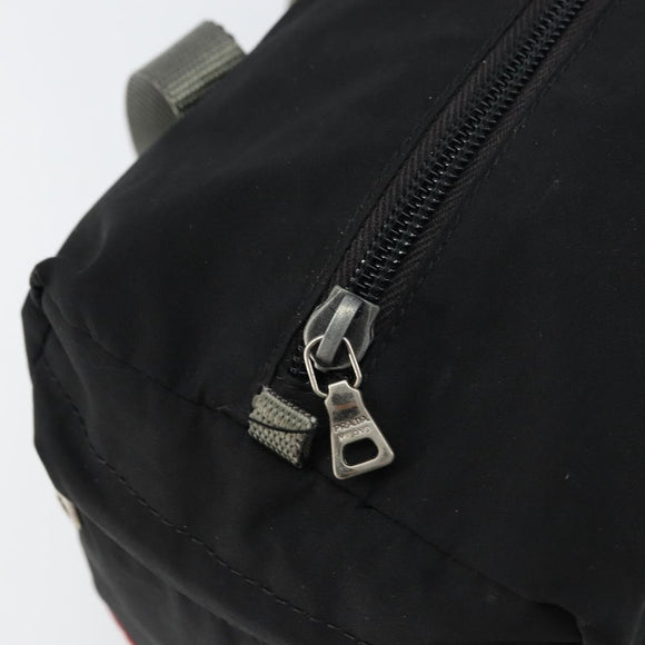 PRADA Sports Hand Bag Nylon Black Silver Auth am10157