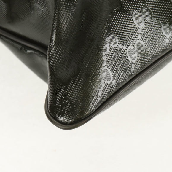 GUCCI GG Implementation Shoulder Bag Khaki Silver 201446 Auth am10159