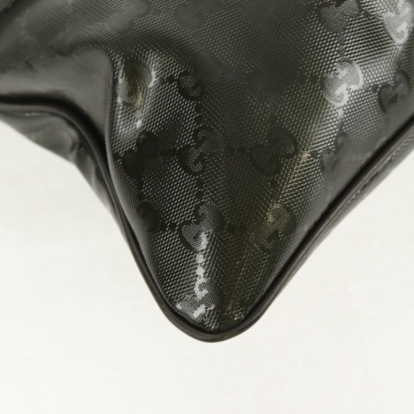 GUCCI GG Implementation Shoulder Bag Khaki Silver 201446 Auth am10159