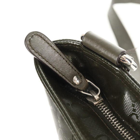 GUCCI GG Implementation Shoulder Bag Khaki Silver 201446 Auth am10159