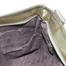 GUCCI GG Implementation Shoulder Bag Khaki Silver 201446 Auth am10159-22