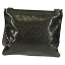 GUCCI GG Implementation Shoulder Bag Khaki Silver 201446 Auth am10159-2