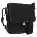 PRADA Shoulder Bag Nylon Silver Black Auth am10160V-1