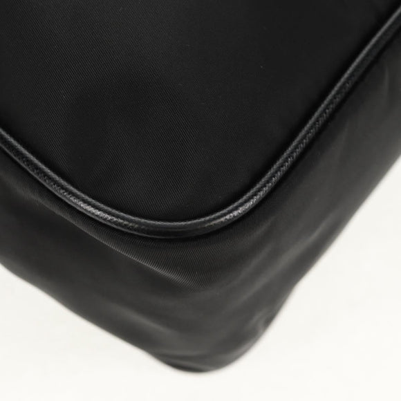PRADA Shoulder Bag Nylon Silver Black Auth am10160V