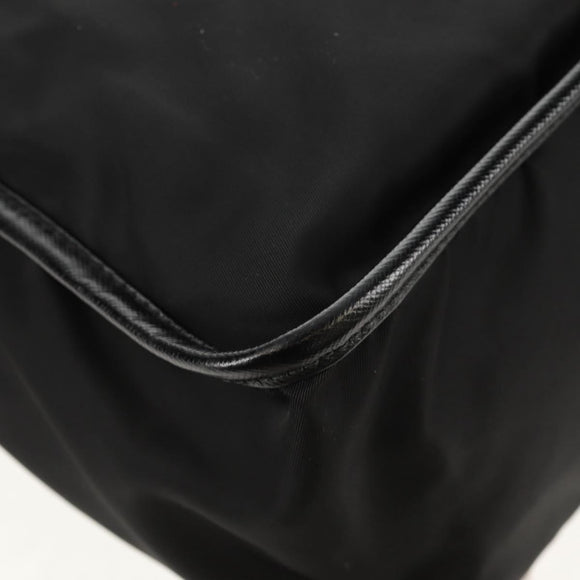 PRADA Shoulder Bag Nylon Silver Black Auth am10160V