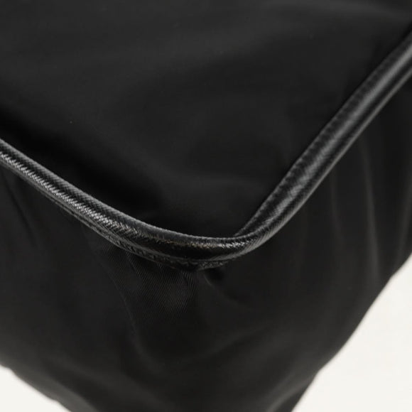 PRADA Shoulder Bag Nylon Silver Black Auth am10160V