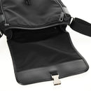 PRADA Shoulder Bag Nylon Silver Black Auth am10160V-19