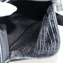 PRADA Shoulder Bag Nylon Silver Black Auth am10160V-21