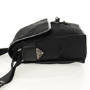 PRADA Shoulder Bag Nylon Silver Black Auth am10160V-3