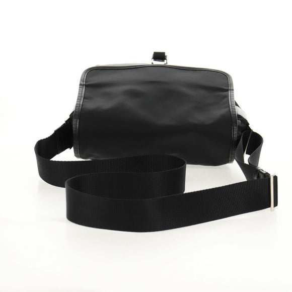 PRADA Shoulder Bag Nylon Silver Black Auth am10160V