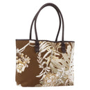 Salvatore Ferragamo Tote Bag Canvas Brown Gold Auth am10161-1