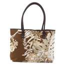 Salvatore Ferragamo Tote Bag Canvas Brown Gold Auth am10161-2
