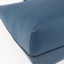 FENDI F Logo Tote Bag Leather Blue Auth am10162-16