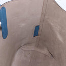 FENDI F Logo Tote Bag Leather Blue Auth am10162-17