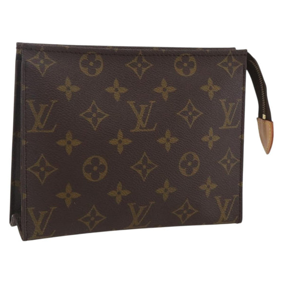 LOUIS VUITTON Monogram Poche Toilette 19 Pouch M47544 LV Auth am10163