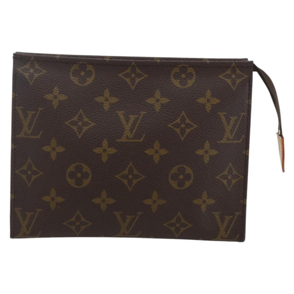 LOUIS VUITTON Monogram Poche Toilette 19 Pouch M47544 LV Auth am10163