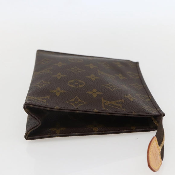 LOUIS VUITTON Monogram Poche Toilette 19 Pouch M47544 LV Auth am10163