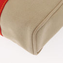 LOUIS VUITTON Antigua Hippo GM Tote Bag Canvas Beige Red M40032 LV Auth am10165V-11