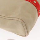 LOUIS VUITTON Antigua Hippo GM Tote Bag Canvas Beige Red M40032 LV Auth am10165V-12