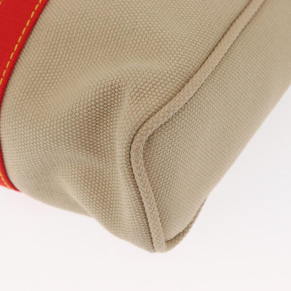 LOUIS VUITTON Antigua Hippo GM Tote Bag Canvas Beige Red M40032 LV Auth am10165V