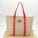 LOUIS VUITTON Antigua Hippo GM Tote Bag Canvas Beige Red M40032 LV Auth am10165V-23