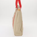 LOUIS VUITTON Antigua Hippo GM Tote Bag Canvas Beige Red M40032 LV Auth am10165V-4
