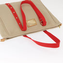 LOUIS VUITTON Antigua Hippo GM Tote Bag Canvas Beige Red M40032 LV Auth am10165V-6