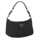 PRADA Shoulder Bag Nylon Black Silver Auth am10168V-1