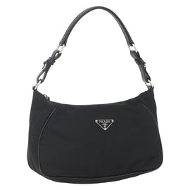 PRADA Shoulder Bag Nylon Black Silver Auth am10168V