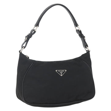 PRADA Shoulder Bag Nylon Black Silver Auth am10168V